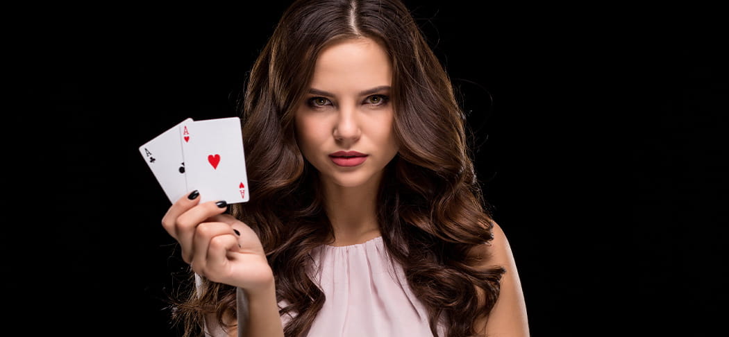 A Woman With Two Aces in Her Hand