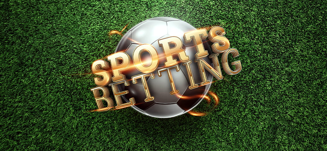 Sports Betting Sign Over a Football